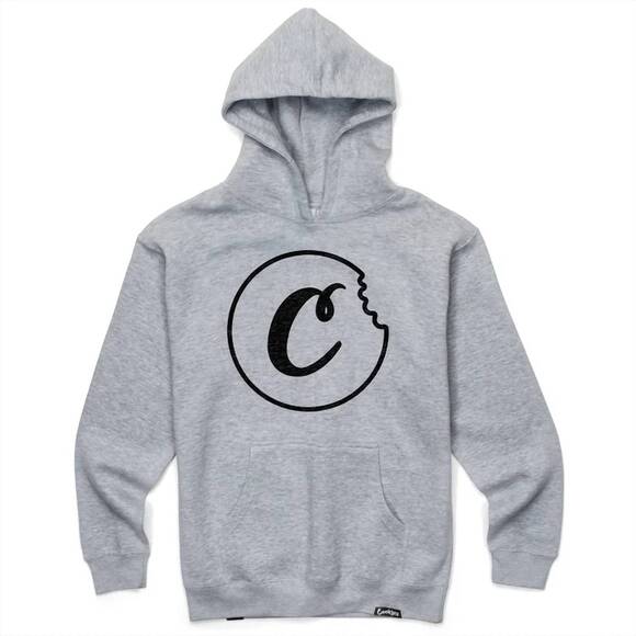 NEW COOKIES men's c bite hoodie in grey